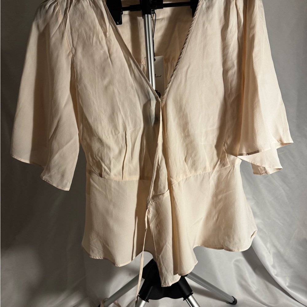 7 For All Mankind Cream Blouse